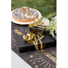 Bolduc anniversaire noir et or