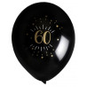 Ballons d'anniversaire 60 ans noir et doré Ballons d'anniversaire 60 ans noir et doré