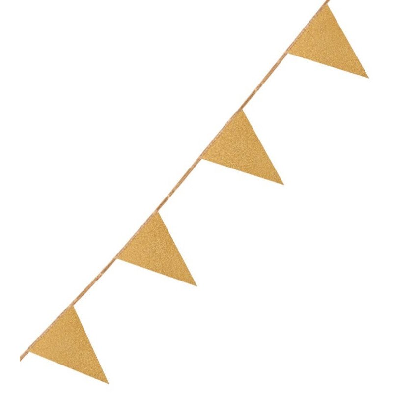 Guirlande couleur or fanions Guirlande couleur or fanions