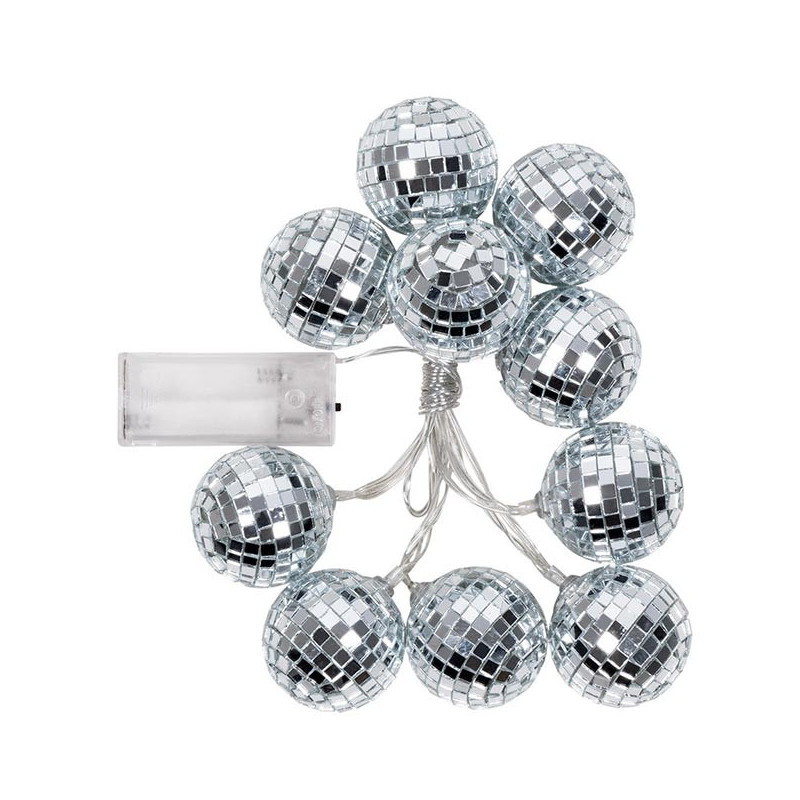 Lot de 6 boules disco argentées de 4cm pour décoration de fête, de Noël, de  mariage, effet d'éclairage