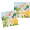 Serviettes d'anniversaire dinosaure Serviettes d'anniversaire dinosaure