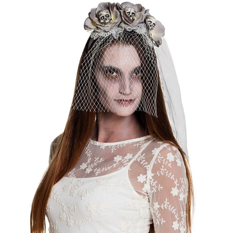 Serre-tête d'Halloween avec voile pour déguisement Serre-tête d'Halloween avec voile pour déguisement