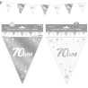 Banderole 70 ans anniversaire couleur argent Banderole 70 ans anniversaire couleur argent