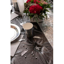 Déco de table d'anniversaire argent