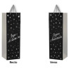 Sac cadeau bouteille de vin noir et argent Sac cadeau bouteille de vin noir et argent