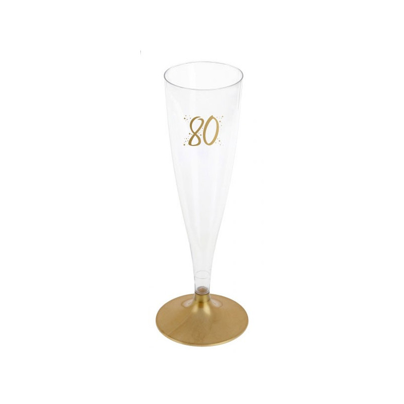 Flûte à champagne anniversaire 80 ans