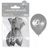 Ballons d'anniversaire 60 ans argent Ballons d'anniversaire 60 ans argent