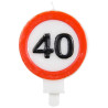 Bougie panneau de signalisation 40 ans pour anniversaire Bougie panneau de signalisation 40 ans pour anniversaire