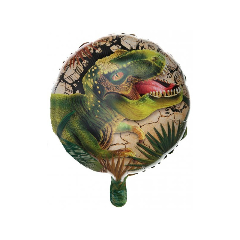 Ballon Dinosaure T-rex 45 cm gonflage air ou hélium
