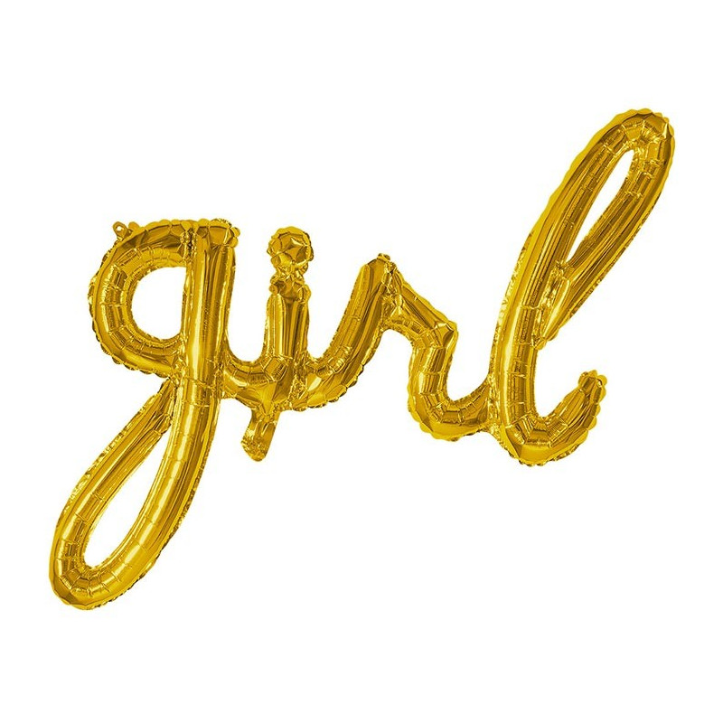 Ballon baby shower fille girl couleur or