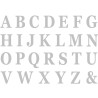 Lettres adhésives en carton couleur argent Lettres adhésives en carton couleur argent