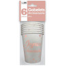 Gobelet anniversaire rose gold en carton Gobelet anniversaire rose gold en carton