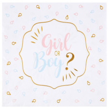 Serviettes Girl or Boy pour gender reveal
