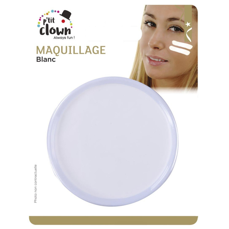 Maquillage Carnaval Fard Blanc - visage et corps - 18 ml