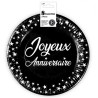 Assiettes jetables anniversaire en carton noires Assiettes jetables anniversaire en carton noires