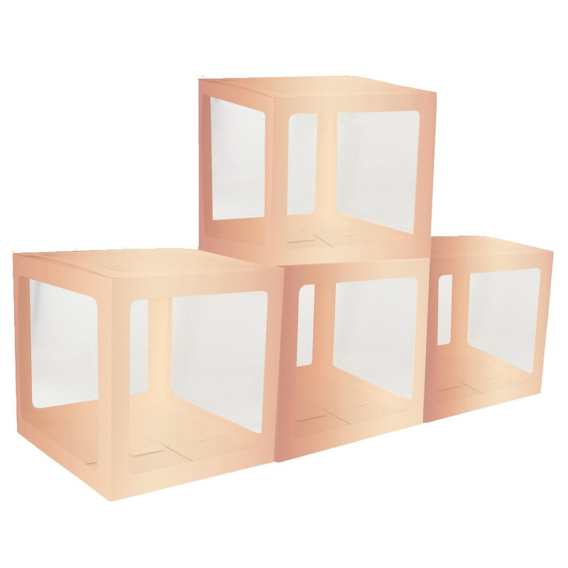 Boîte à ballons rose gold