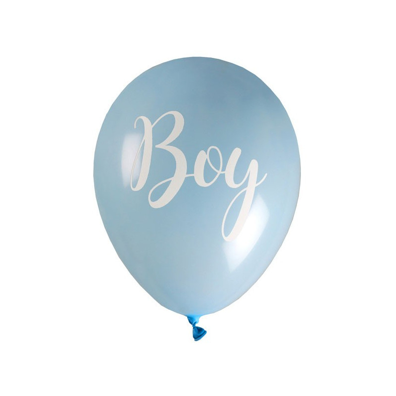 Ballon Boy Bleu Latex Baby Shower Garçon x8