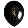 Ballon anniversaire 80 ans noir et or à gonfler Ballon anniversaire 80 ans noir et or à gonfler