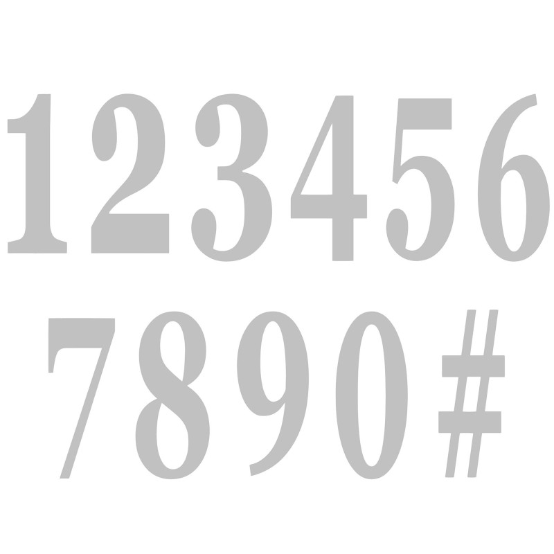 Chiffre adhésif argent pour décoration
