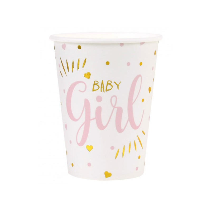 Verres en carton pour baby shower fille Verres en carton pour baby shower fille