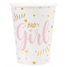 Verres en carton pour baby shower fille