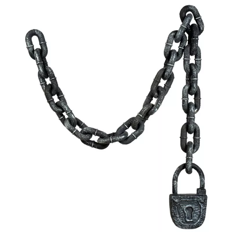 Lot de 6 chaînes d'Halloween de 1,8 m en plastique - Faux maillons - Chaîne de prison pour Halloween, maison, cour, décoration de fête Lot de 6 chaînes d'Halloween de 1,8 m en plastique - Faux maillons - Chaîne de prison pour Halloween, maison, cour, décoration de fête