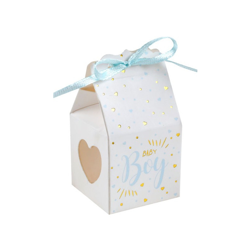 Petites boîtes dragées pour baby shower garçon