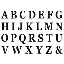 Lettres de l'alphabet noires adhésives