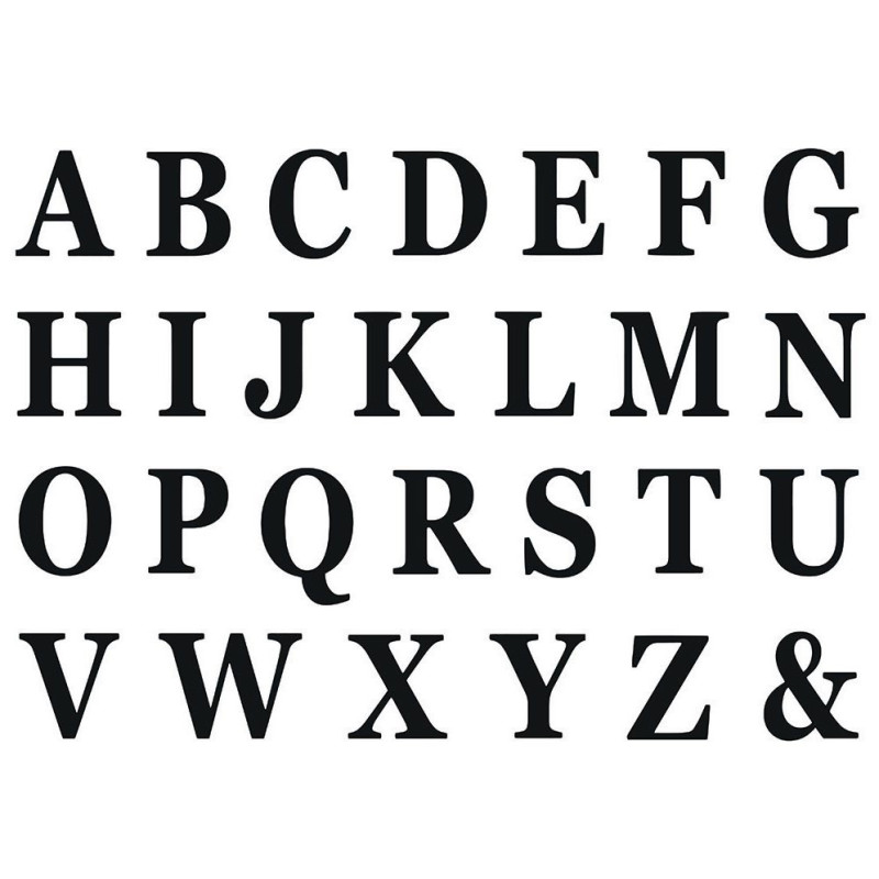 Lettres de l'alphabet noires adhésives