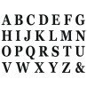 Lettres de l'alphabet noires adhésives Lettres de l'alphabet noires adhésives