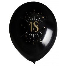 Ballon 18 ans noir et or