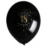 Ballon 18 ans noir et or