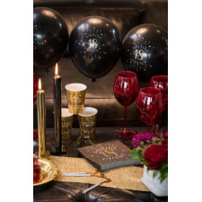 Arche de ballons 18 ans noir et or pour anniversaire