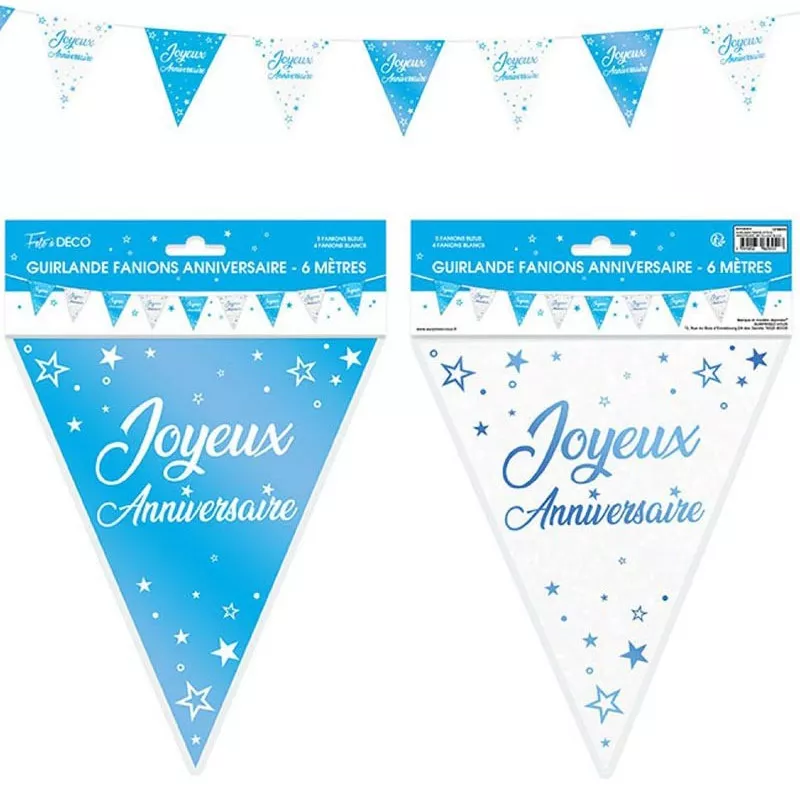 Banderole Joyeux Anniversaire Enfant - Guirlande "HAPPY BIRTHDAY" Avec Motifs Voiture/Avion