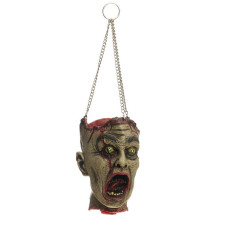Tête de zombie arrachée pour décoration Halloween