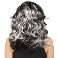 Perruque Halloween de sorcière aux cheveux bouclés