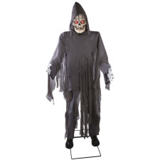 Automate Halloween de squelette géant sonore, lumineux et animé