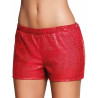 Short disco rouge sequins pour femme Short disco rouge sequins pour femme
