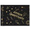 Chemin de table noir et or pour anniversaire