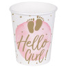 Verre baby shower fille en carton Verre baby shower fille en carton