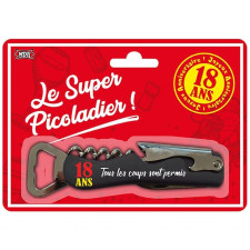 Décapsuleur 18 ans d'anniversaire cadeau humoristique