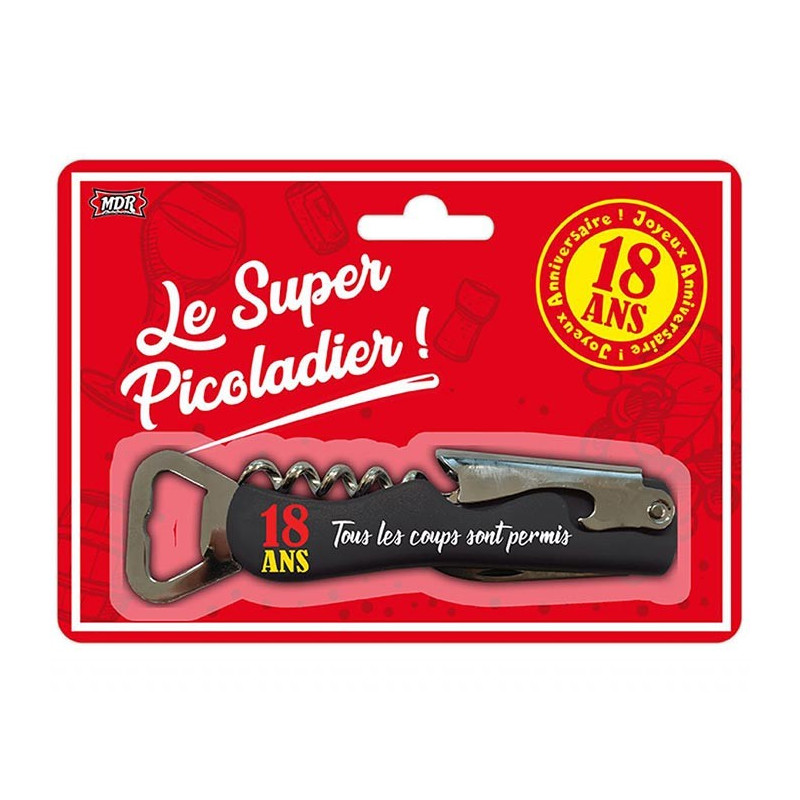 Décapsuleur 18 ans d'anniversaire cadeau humoristique Décapsuleur 18 ans d'anniversaire cadeau humoristique