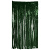 Rideau vert à franges pour décoration tropicale