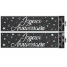 Banderole anniversaire noire et argent Banderole anniversaire noire et argent