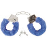 Menottes fourrure bleue accessoire EVG Menottes fourrure bleue accessoire EVG