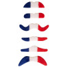 Moustache France tricolore pour supporter