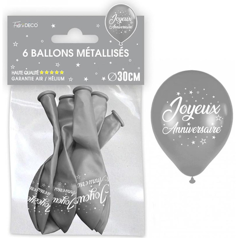 Ballon anniversaire argent