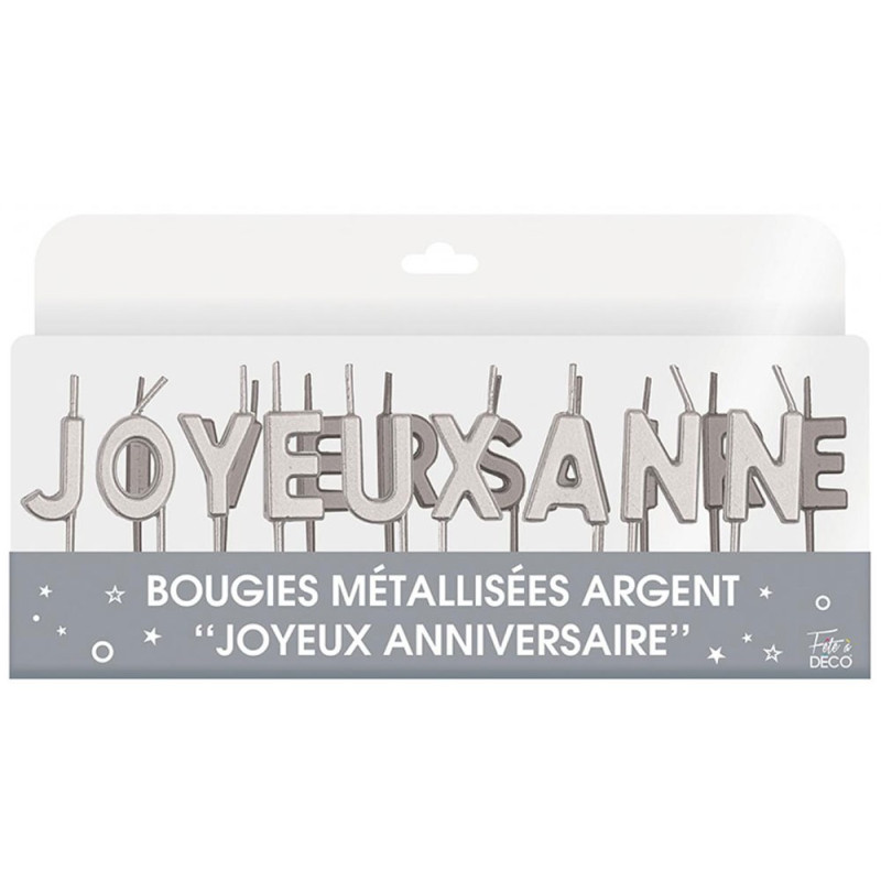 Bougie anniversaire argent