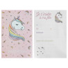 Carte invitation anniversaire licorne