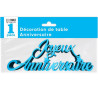 Décoration joyeux anniversaire bleue pour table Décoration joyeux anniversaire bleue pour table